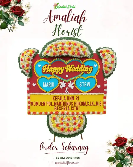 Papan Bunga Pernikahan Langkapura Baru